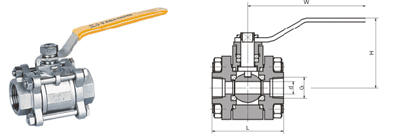 Q11F 型 PN16~PN63 二片式內(nèi)螺紋球閥